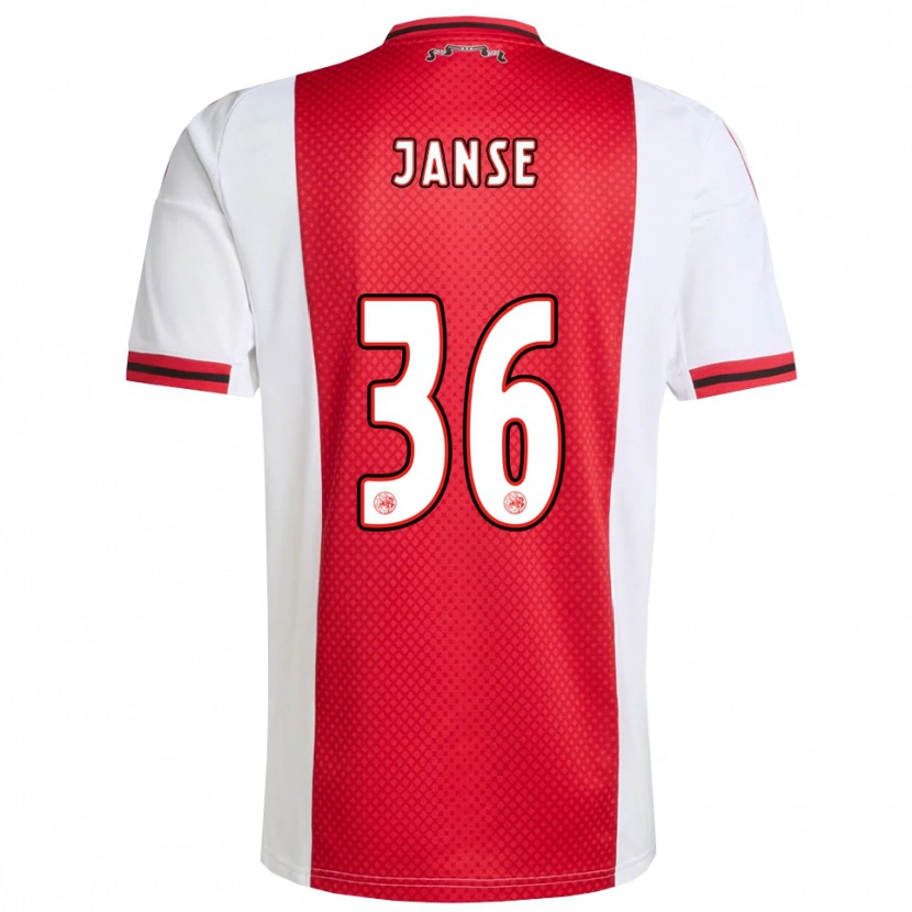Danxen Niño Camiseta Dies Janse #36 Rojo Blanco 1ª Equipación 2025/26 La Camisa