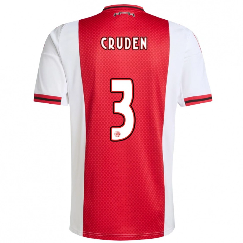 Danxen Niño Camiseta Joeri Cruden #3 Rojo Blanco 1ª Equipación 2025/26 La Camisa