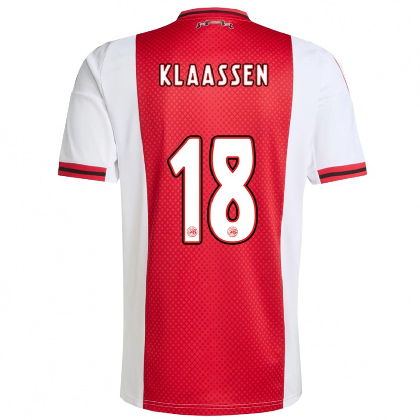 Danxen Niño Camiseta Davy Klaassen #18 Rojo Blanco 1ª Equipación 2025/26 La Camisa