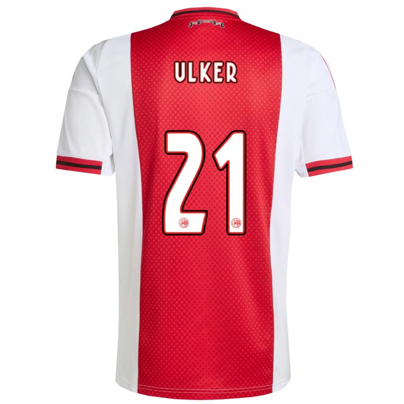 Danxen Niño Camiseta Ufuk Ulker #21 Rojo Blanco 1ª Equipación 2025/26 La Camisa