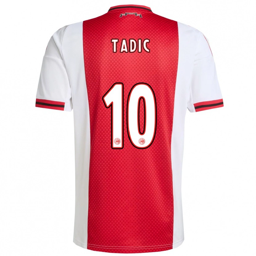 Danxen Niño Camiseta Dusan Tadic #10 Rojo Blanco 1ª Equipación 2025/26 La Camisa
