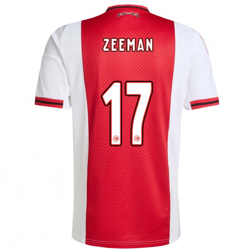 Danxen Niño Camiseta Kelly Zeeman #17 Rojo Blanco 1ª Equipación 2025/26 La Camisa