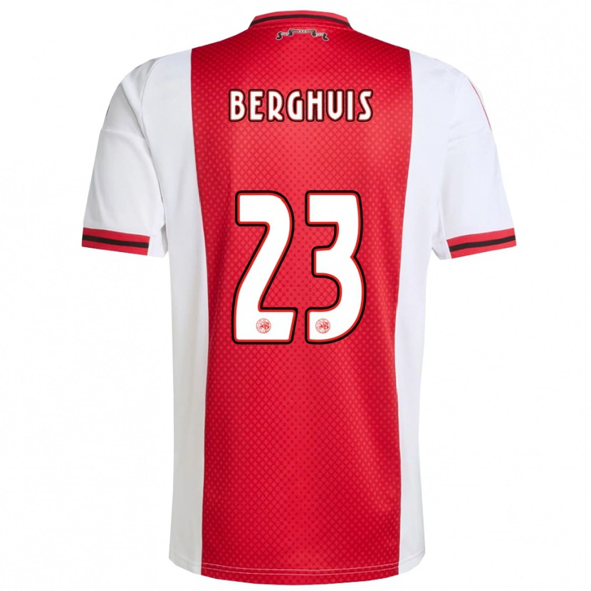Danxen Niño Camiseta Steven Berghuis #23 Rojo Blanco 1ª Equipación 2025/26 La Camisa