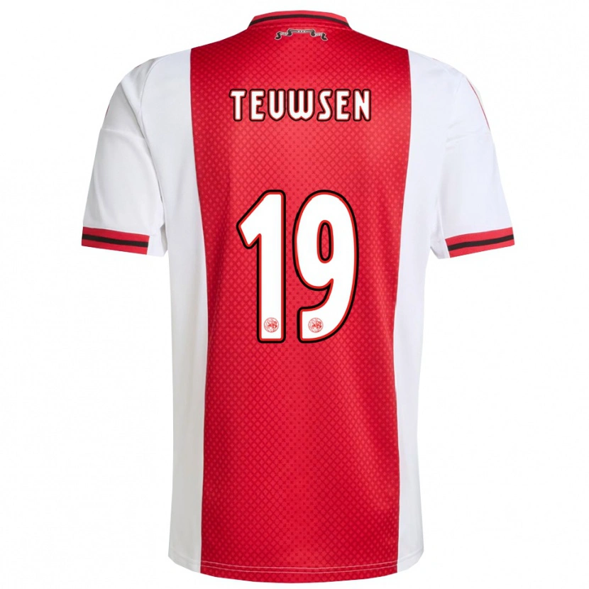 Danxen Niño Camiseta Tyrese Teuwsen #19 Rojo Blanco 1ª Equipación 2025/26 La Camisa