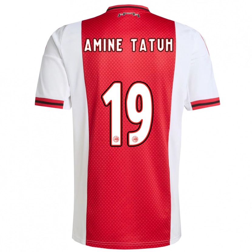 Danxen Niño Camiseta Mohammed Amine Tatuh #19 Rojo Blanco 1ª Equipación 2025/26 La Camisa