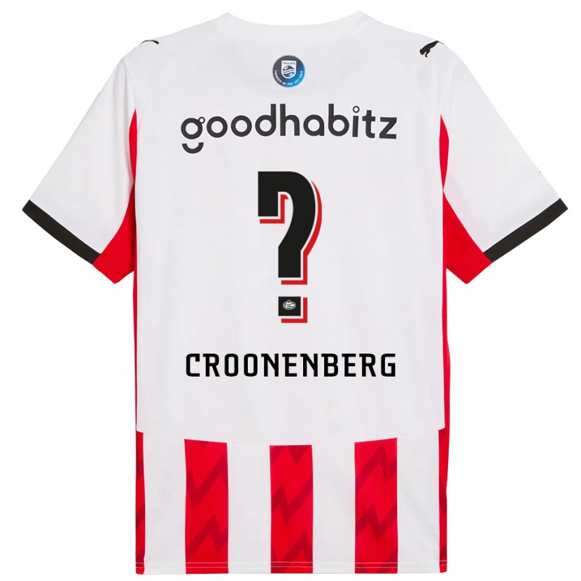 Danxen Niño Camiseta Luca Croonenberg #0 Rojo Blanco 1ª Equipación 2025/26 La Camisa