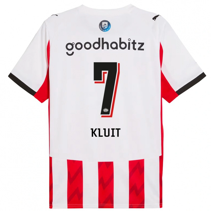 Danxen Niño Camiseta Fabio Kluit #7 Rojo Blanco 1ª Equipación 2025/26 La Camisa