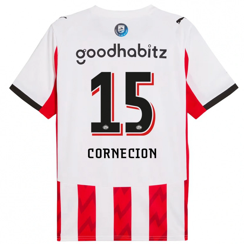 Danxen Niño Camiseta Shuryjano Cornecion #15 Rojo Blanco 1ª Equipación 2025/26 La Camisa