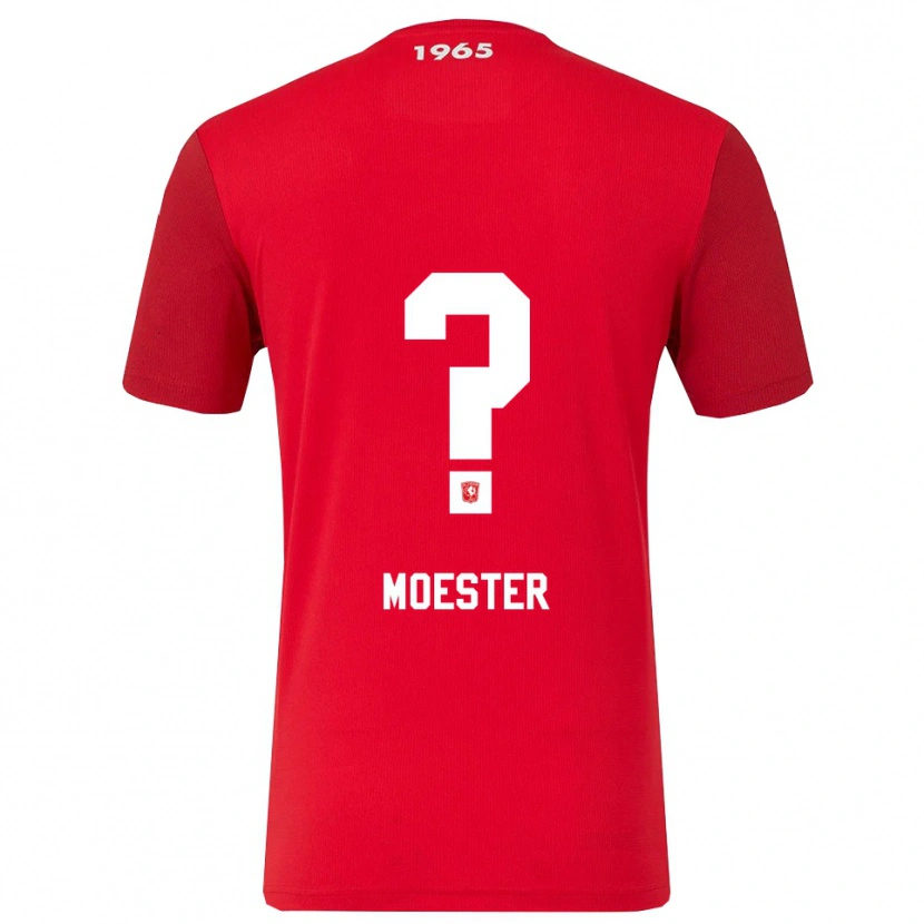 Danxen Niño Camiseta Ewout Moester #0 Rojo Blanco 1ª Equipación 2025/26 La Camisa