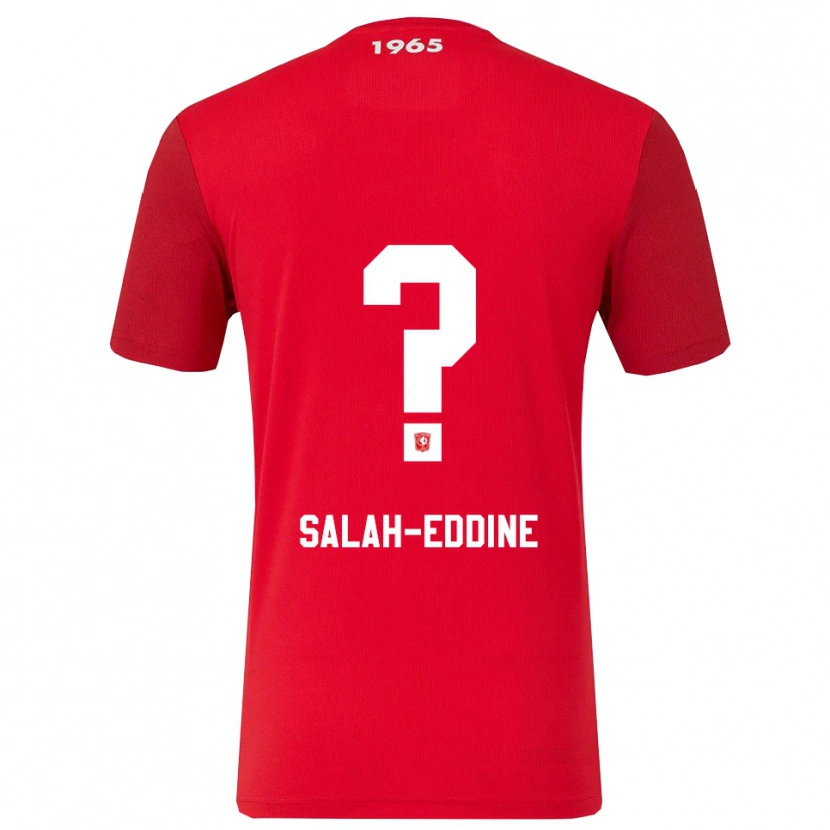 Danxen Niño Camiseta Ibrahim Salah-Eddine #0 Rojo Blanco 1ª Equipación 2025/26 La Camisa