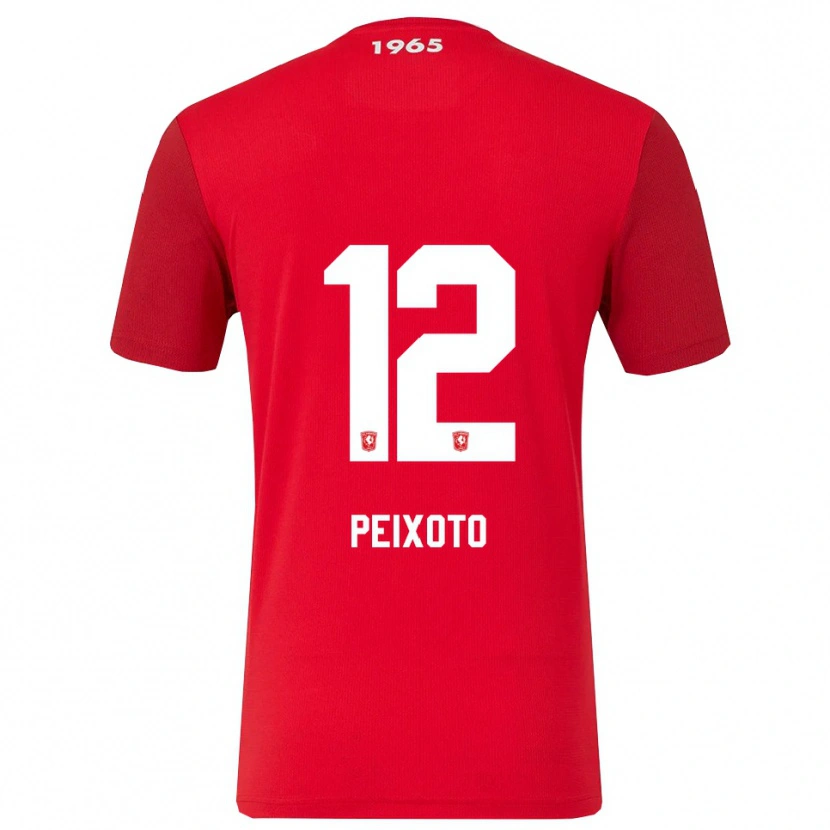 Danxen Niño Camiseta Guilherme Peixoto #12 Rojo Blanco 1ª Equipación 2025/26 La Camisa