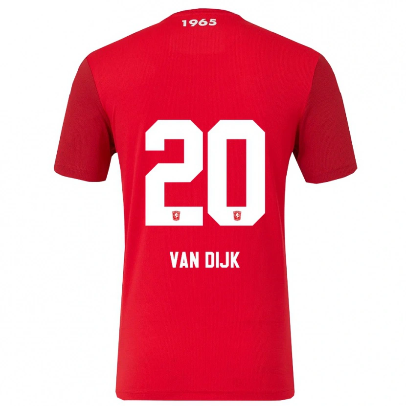 Danxen Niño Camiseta Nikee Van Dijk #20 Rojo Blanco 1ª Equipación 2025/26 La Camisa
