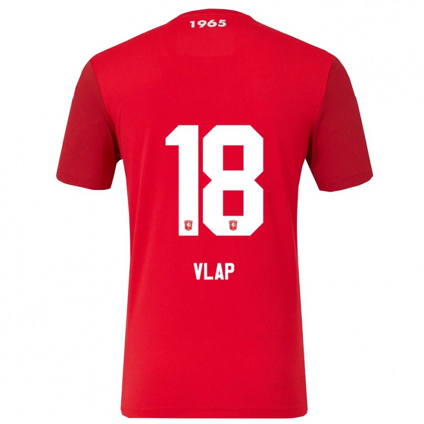 Danxen Niño Camiseta Michel Vlap #18 Rojo Blanco 1ª Equipación 2025/26 La Camisa