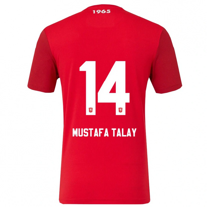 Danxen Niño Camiseta Kaan Mustafa Talay #14 Rojo Blanco 1ª Equipación 2025/26 La Camisa