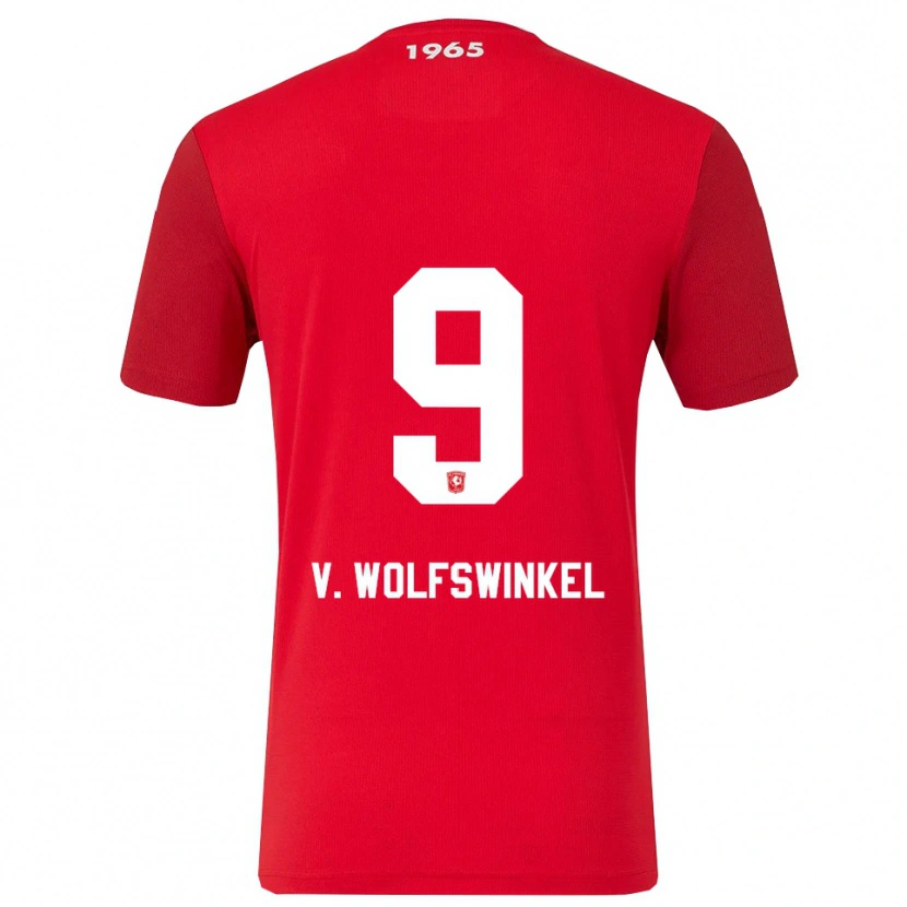 Danxen Niño Camiseta Ricky Van Wolfswinkel #9 Rojo Blanco 1ª Equipación 2025/26 La Camisa