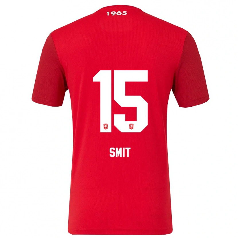 Danxen Niño Camiseta Mauro Smit #15 Rojo Blanco 1ª Equipación 2025/26 La Camisa