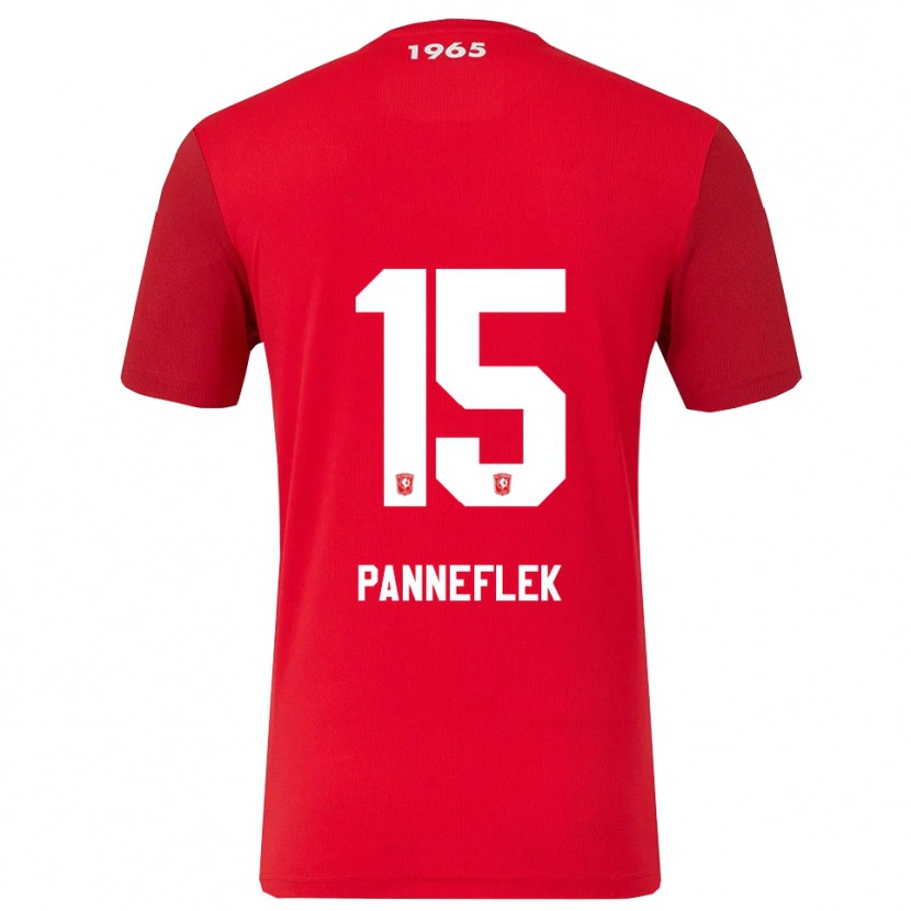 Danxen Niño Camiseta Owen Panneflek #15 Rojo Blanco 1ª Equipación 2025/26 La Camisa