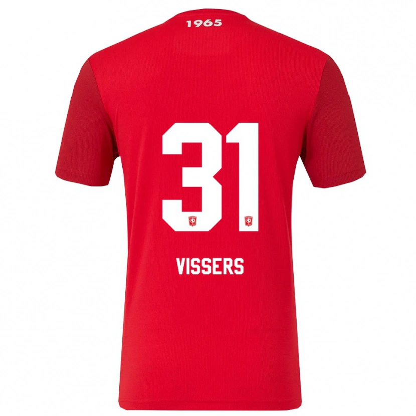 Danxen Niño Camiseta Kiki Vissers #31 Rojo Blanco 1ª Equipación 2025/26 La Camisa