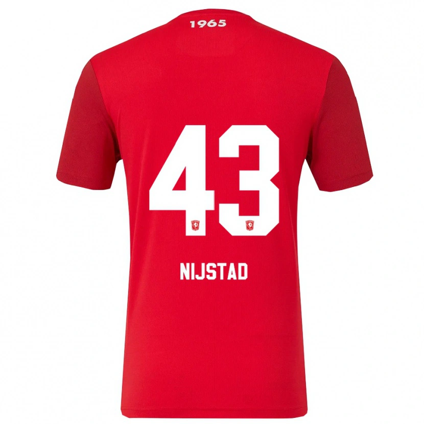 Danxen Niño Camiseta Ruud Nijstad #43 Rojo Blanco 1ª Equipación 2025/26 La Camisa