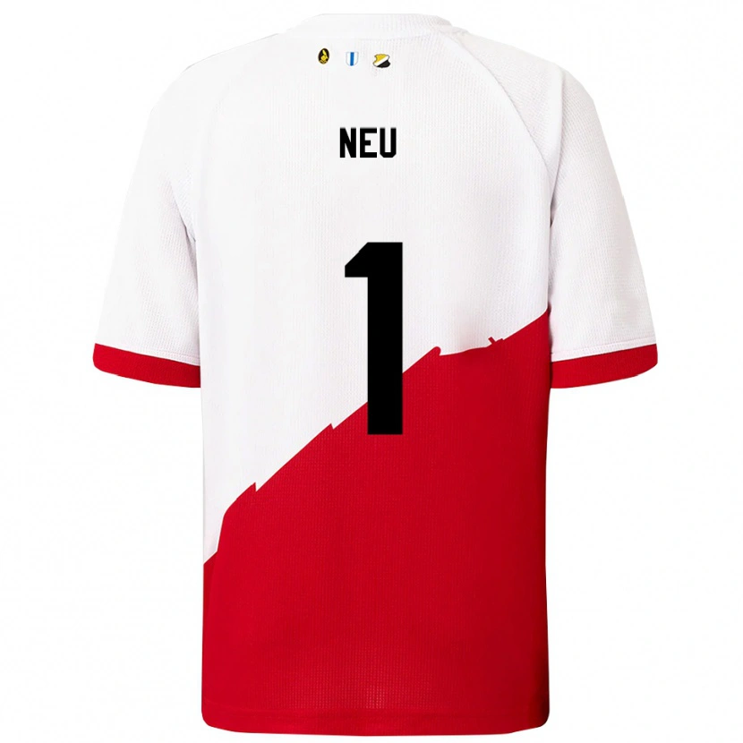 Danxen Niño Camiseta Luca Neu #1 Blanco Rojo 1ª Equipación 2025/26 La Camisa