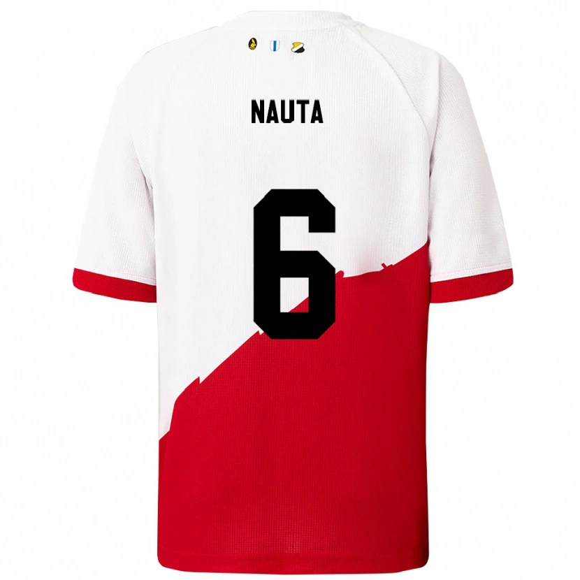 Danxen Niño Camiseta Ties Nauta #6 Blanco Rojo 1ª Equipación 2025/26 La Camisa