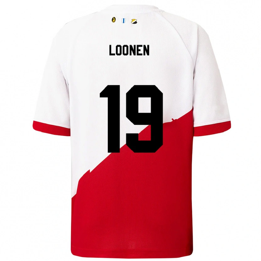 Danxen Niño Camiseta Lobke Loonen #19 Blanco Rojo 1ª Equipación 2025/26 La Camisa