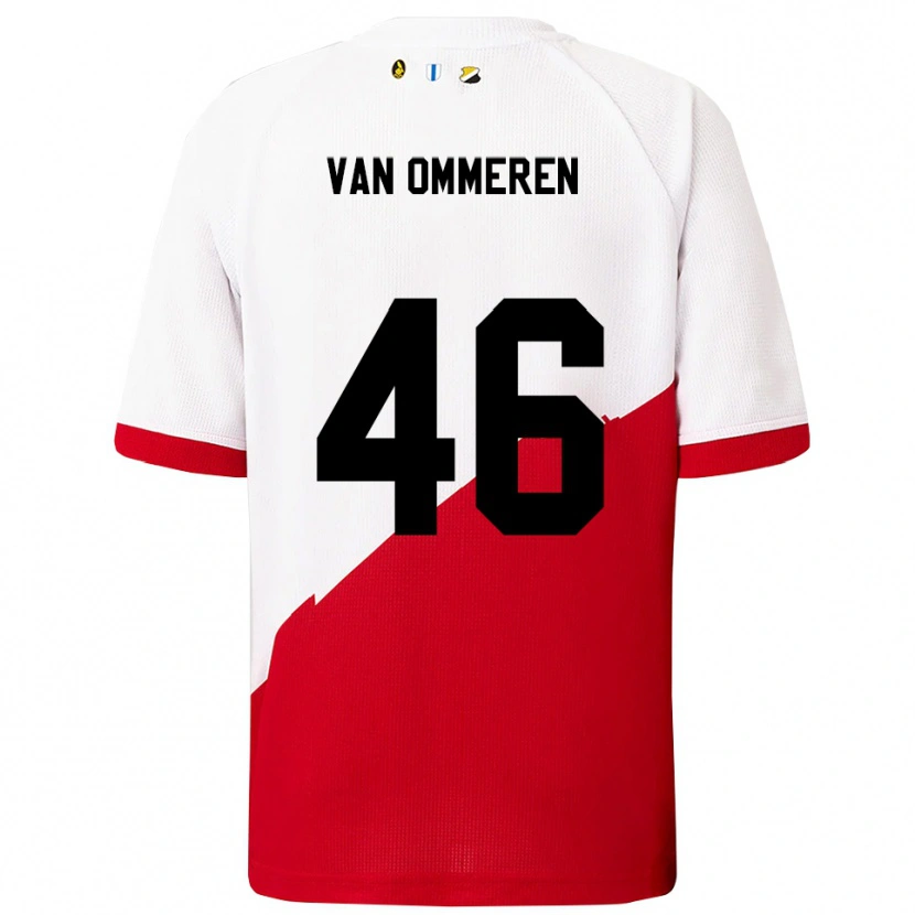 Danxen Niño Camiseta Jaygo Van Ommeren #46 Blanco Rojo 1ª Equipación 2025/26 La Camisa