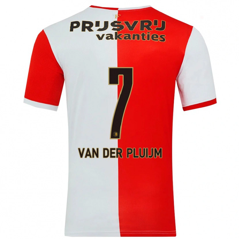 Danxen Niño Camiseta Marvin Van Der Pluijm #7 Rojo Blanco 1ª Equipación 2025/26 La Camisa