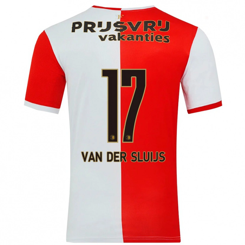 Danxen Niño Camiseta Noëlle Van Der Sluijs #17 Rojo Blanco 1ª Equipación 2025/26 La Camisa