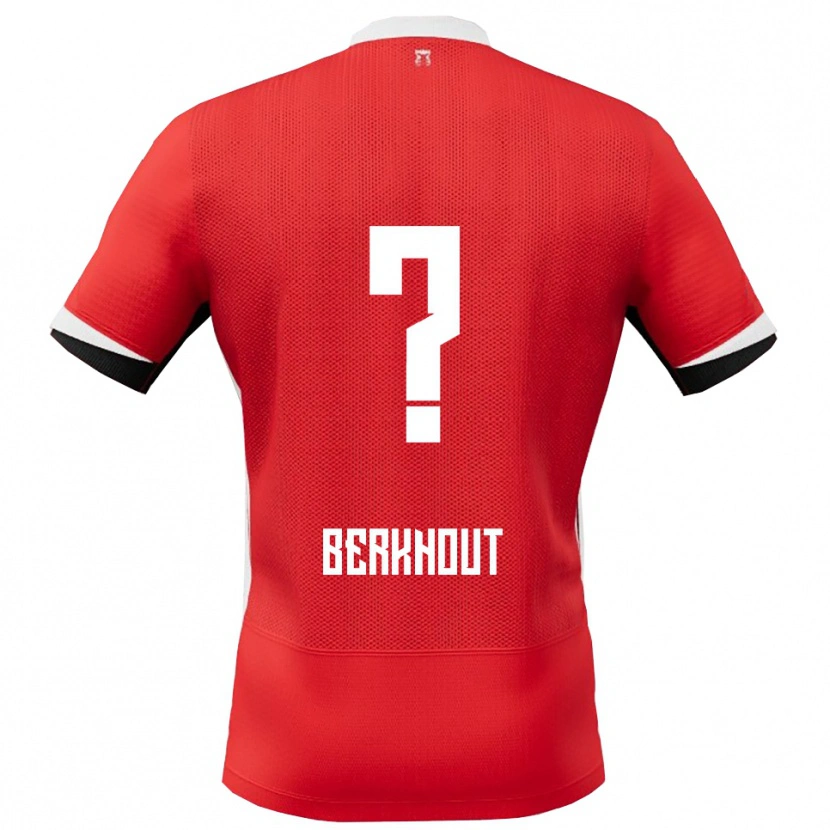 Danxen Niño Camiseta Jorn Berkhout #0 Rojo Blanco 1ª Equipación 2025/26 La Camisa