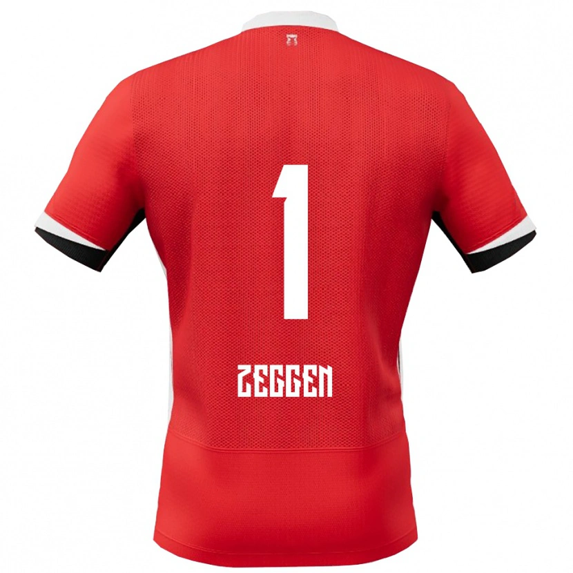 Danxen Niño Camiseta Kiyani Zeggen #1 Rojo Blanco 1ª Equipación 2025/26 La Camisa