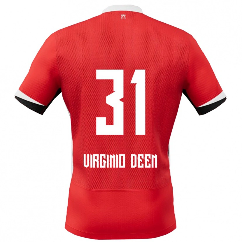 Danxen Niño Camiseta Daniël Virginio Deen #31 Rojo Blanco 1ª Equipación 2025/26 La Camisa