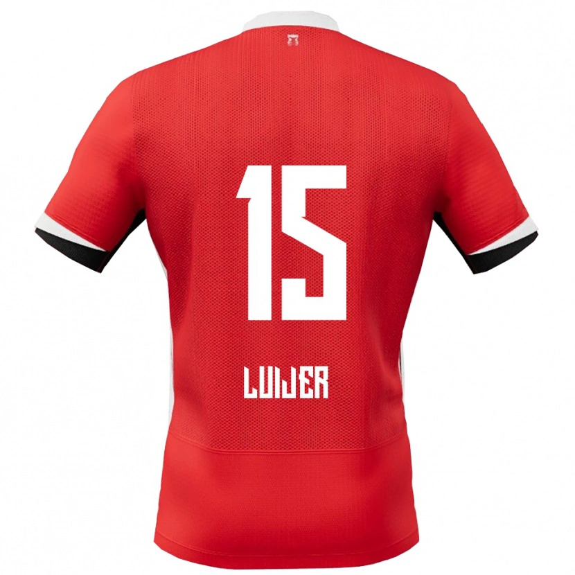Danxen Niño Camiseta Rick Luijer #15 Rojo Blanco 1ª Equipación 2025/26 La Camisa
