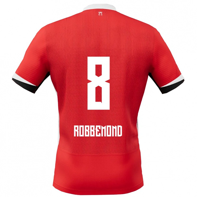 Danxen Niño Camiseta Rio Robbemond #8 Rojo Blanco 1ª Equipación 2025/26 La Camisa