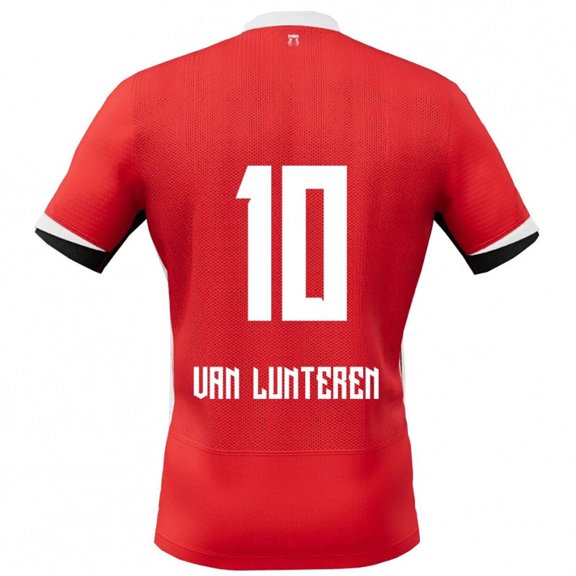 Danxen Niño Camiseta Desiree Van Lunteren #10 Rojo Blanco 1ª Equipación 2025/26 La Camisa