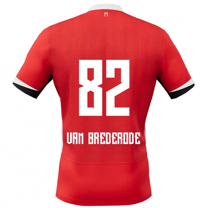 Danxen Niño Camiseta Myron Van Brederode #82 Rojo Blanco 1ª Equipación 2025/26 La Camisa