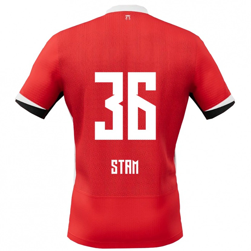 Danxen Niño Camiseta Finn Stam #36 Rojo Blanco 1ª Equipación 2025/26 La Camisa