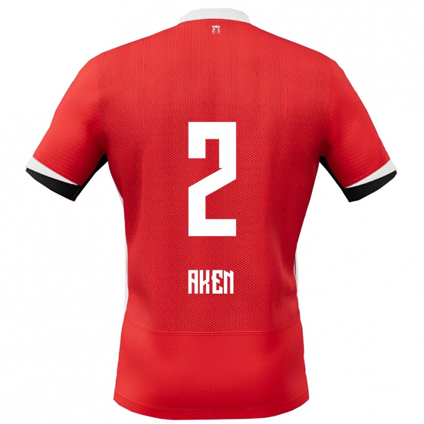 Danxen Niño Camiseta Latrell Aken #2 Rojo Blanco 1ª Equipación 2025/26 La Camisa