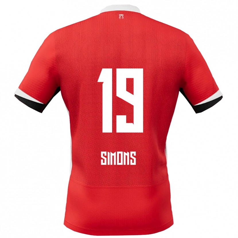 Danxen Niño Camiseta Saviola Simons #19 Rojo Blanco 1ª Equipación 2025/26 La Camisa