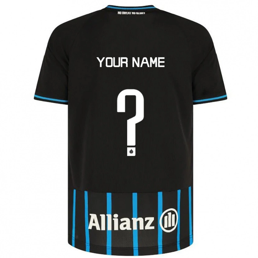 Danxen Niño Camiseta Su Nombre #0 Negro Azul 1ª Equipación 2025/26 La Camisa