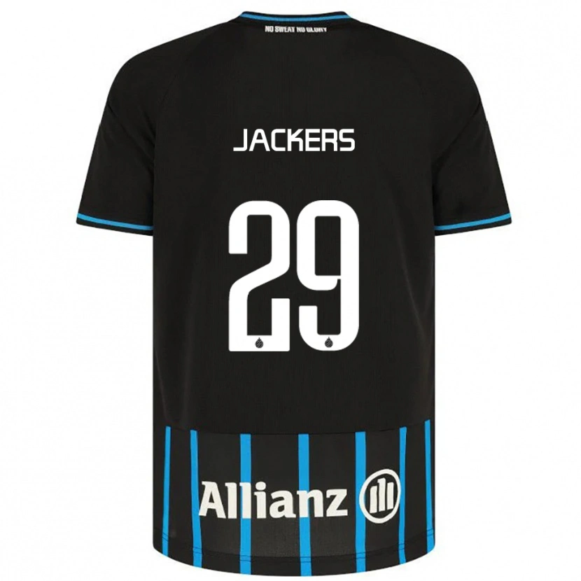 Danxen Niño Camiseta Nordin Jackers #29 Negro Azul 1ª Equipación 2025/26 La Camisa