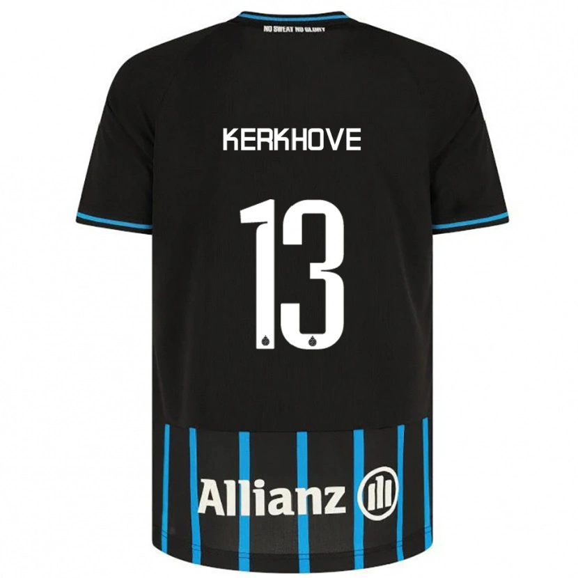 Danxen Niño Camiseta Angel Kerkhove #13 Negro Azul 1ª Equipación 2025/26 La Camisa
