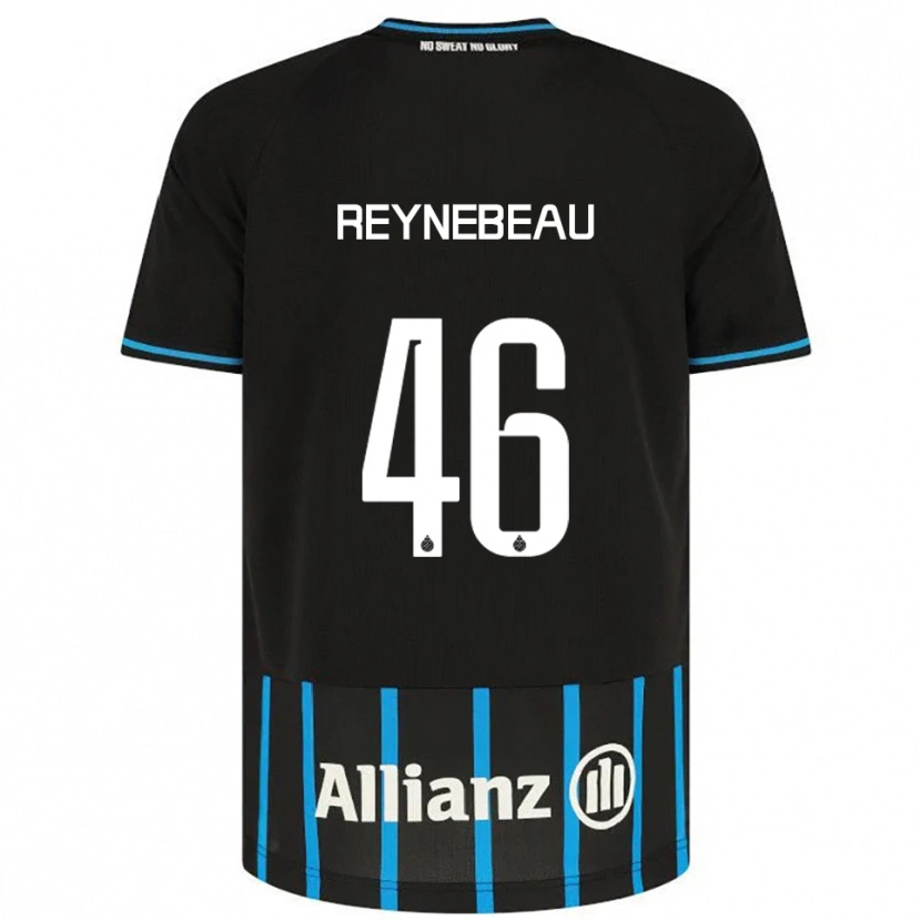 Danxen Niño Camiseta Clementine Reynebeau #46 Negro Azul 1ª Equipación 2025/26 La Camisa
