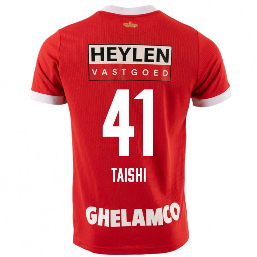 Danxen Niño Camiseta Taishi Brandon Nozawa #41 Rojo Blanco 1ª Equipación 2025/26 La Camisa