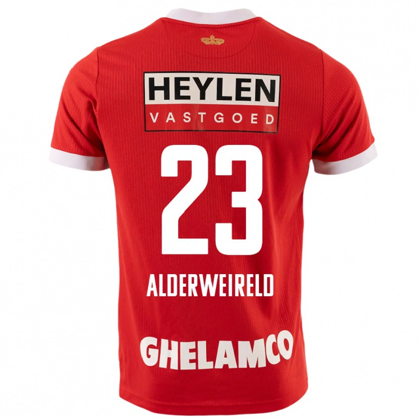 Danxen Niño Camiseta Toby Alderweireld #23 Rojo Blanco 1ª Equipación 2025/26 La Camisa