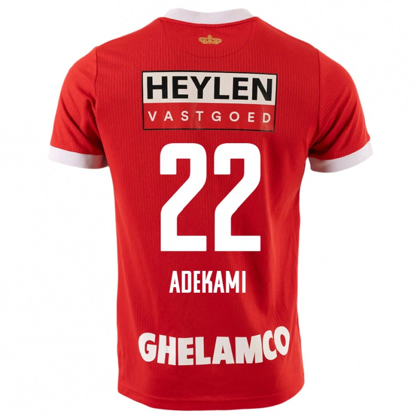 Danxen Niño Camiseta Farouck Adekami #22 Rojo Blanco 1ª Equipación 2025/26 La Camisa