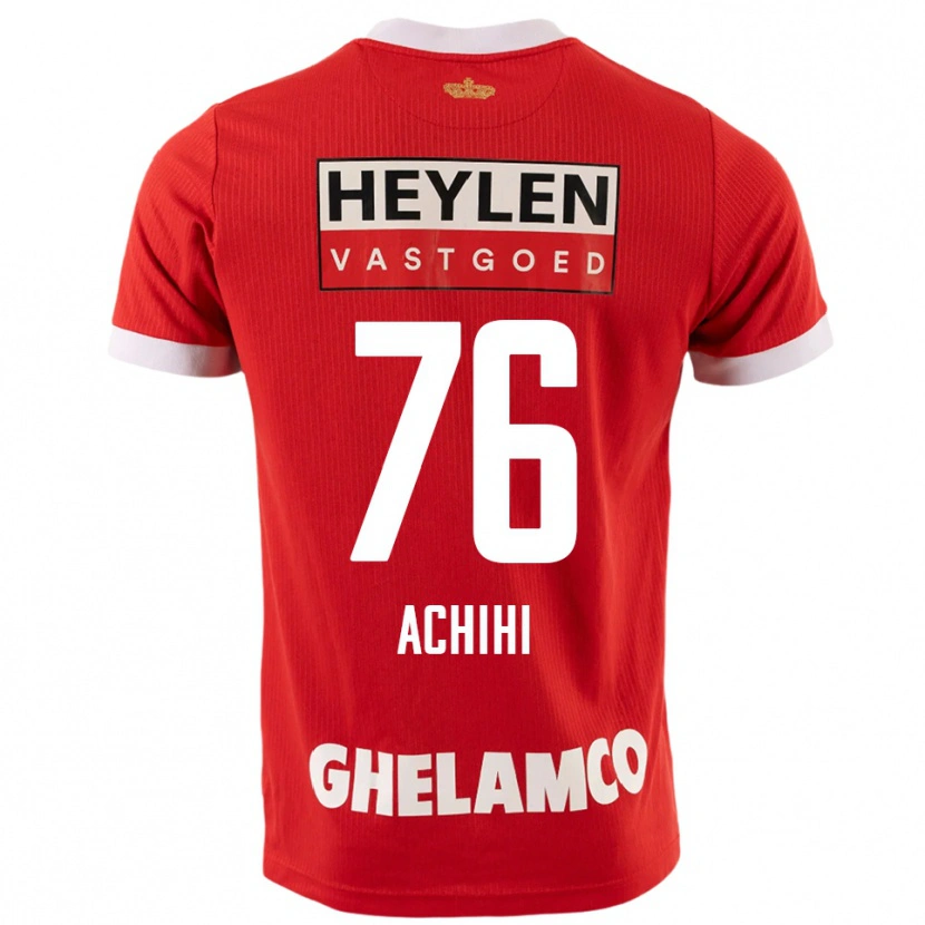 Danxen Niño Camiseta Orseer Achihi #76 Rojo Blanco 1ª Equipación 2025/26 La Camisa