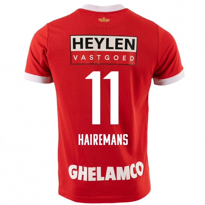 Danxen Niño Camiseta Geoffry Hairemans #11 Rojo Blanco 1ª Equipación 2025/26 La Camisa