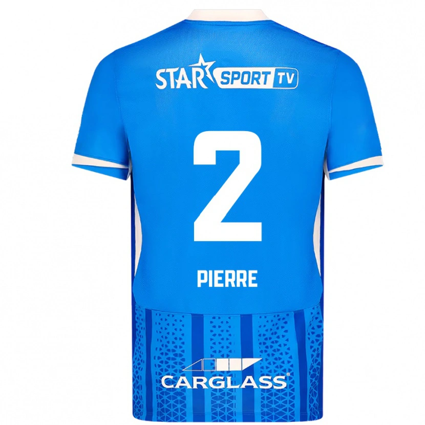 Danxen Niño Camiseta Kayden Pierre #2 Azul Blanco 1ª Equipación 2025/26 La Camisa