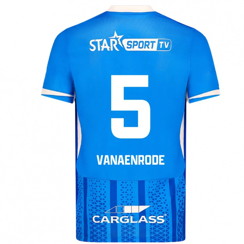 Danxen Niño Camiseta Gwyneth Vanaenrode #5 Azul Blanco 1ª Equipación 2025/26 La Camisa